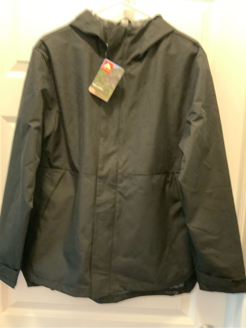 Ozark Trail Black Hooded Raincoat Size Medium (38-40)